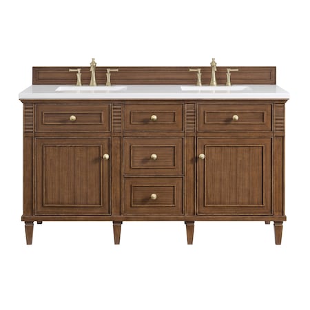 James Martin Vanities 60'' Double Vanity, Mid-Century Walnut 424-V60D-WLT